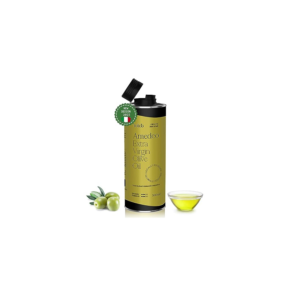 Yolioo Italian olive oil | extra virgin olive oil | Organic olive oil | cold pressed olive oil | Fresh Harvest virgin olive oil | Leakproof | Tuscany,