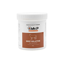 Mr.P Ingredients Beef Gelatine 500g 250 Bloom Powder Unflavoured Stabiliser Gelling Aerating Agent Instant Halal Gluten Free Non-GMO (Recyclable Pot)