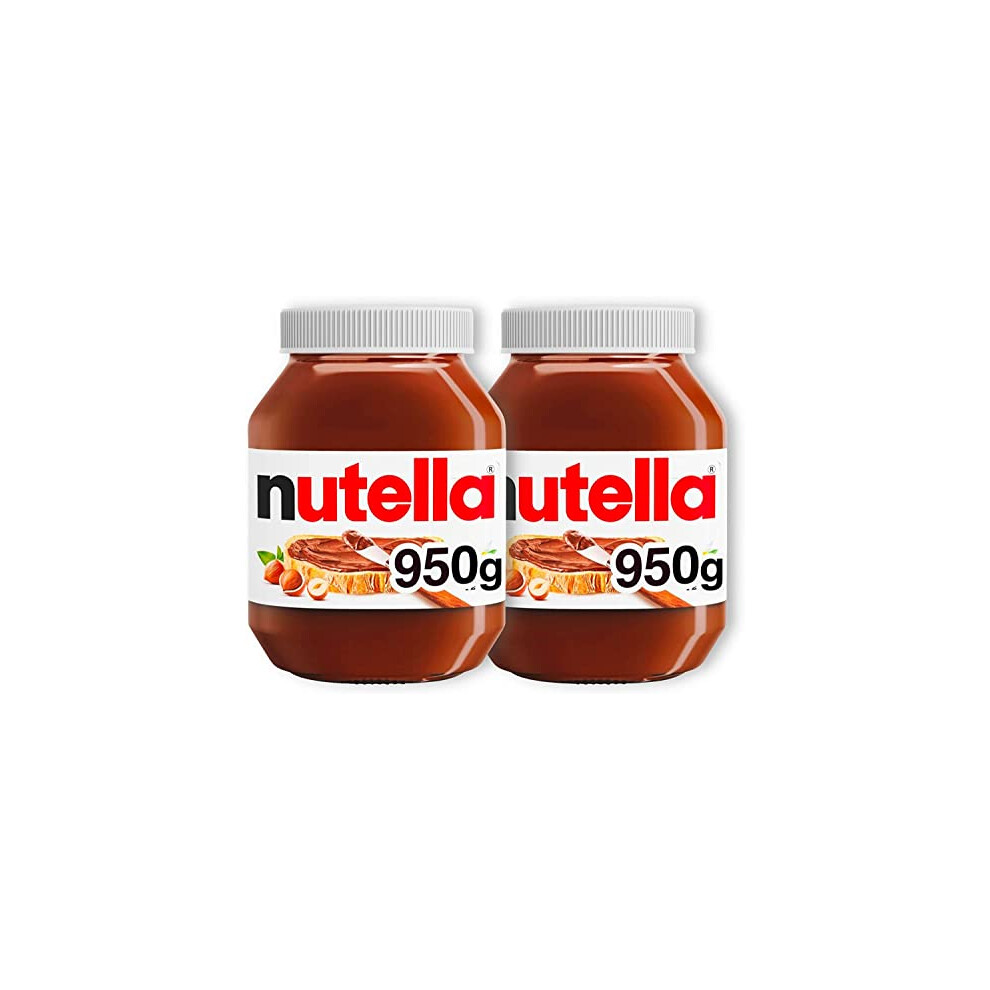 Nutella Chocolate Spread, Hazelnut, for Pancakes, Porridge, Muffins and Party Food, Unique Recipe, Smooth Texture and an Unmistakable Taste, 2 x 950g