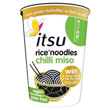 itsu Instant Rice Noodles Multipack Cup Gluten - Free Chilli Miso Flavour, 1 Count (Pack of 6)