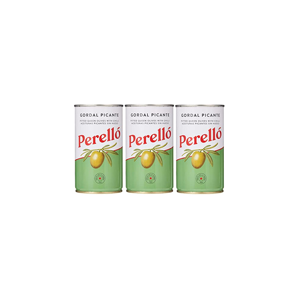 Perello Gordal Pitted Green Olives, 3 X 350G