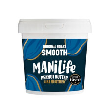 Manilife Peanut Butter Original Roast Smooth ? All Natural, No Palm Oil, No Added Sugar, Vegan, Single Origin 900g (Pack of 1)