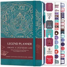 Legend Planner ? Deluxe Weekly & Monthly Life Planner to Hit Your Goals & Live Happier. Organizer Notebook & Productivity Journal. A5 Hardcover,