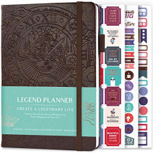 Legend Planner ? Deluxe Weekly & Monthly Life Planner to Hit Your Goals & Live Happier. Organizer Notebook & Productivity Journal. A5 Hardcover,