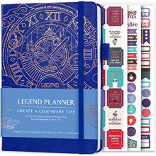 Legend Planner ? Deluxe Weekly & Monthly Life Planner to Hit Your Goals & Live Happier. Organizer Notebook & Productivity Journal. A5 Hardcover,