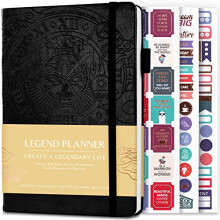 Legend Planner ? Deluxe Weekly & Monthly Life Planner to Hit Your Goals & Live Happier. Organizer Notebook & Productivity Journal. A5 Hardcover,