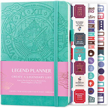 Legend Planner ? Deluxe Weekly & Monthly Life Planner to Hit Your Goals & Live Happier. Organizer Notebook & Productivity Journal. A5 Hardcover,