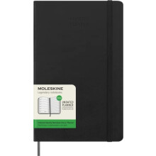 Moleskine Undated Weekly Planner, Weekly Planner with Hard Cover and Elastic Closure, Size Large, 13 x 21 cm, Color Black