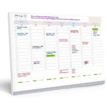 Weekly Planner Pad ? to Do List Notepad Organiser ? Day Planner with Sticky Notes, Desk Planner for Meal, Menu, Appointments, Schedule, Productivity