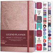 Legend Planner ? Deluxe Weekly & Monthly Life Planner to Hit Your Goals & Live Happier. Organizer Notebook & Productivity Journal. A5 Hardcover,