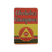 MYRECOVERYSTORE First Edition? Big Book Alcoholics Anonymous Rectangular AA Sobriety Chip with How It Works (Years 1-50 Offered) Wallet Card Style