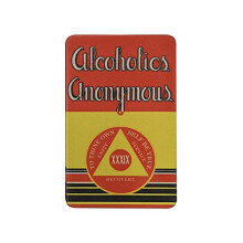 MYRECOVERYSTORE First Edition? Big Book Alcoholics Anonymous Rectangular AA Sobriety Chip with How It Works (Years 1-50 Offered) Wallet Card Style