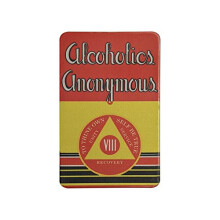MYRECOVERYSTORE First Edition? Big Book Alcoholics Anonymous Rectangular AA Sobriety Chip with How It Works (Years 1-50 Offered) Wallet Card Style