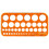 Graphoplex GXST1315F Circle Stencils Odd/Even Orange Transparent 3