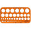 Graphoplex GXST1315F Circle Stencils Odd/Even Orange Transparent 1