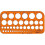 Graphoplex GXST1315F Circle Stencils Odd/Even Orange Transparent 2