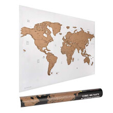 ewtshop? Scratch Off World Map 60 x 40 cm with Marker and Scraper World Map
