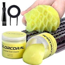 COLORCORAL 2Pack Keyboard Cleaning Gel Set Universal Dust Cleaner for PC Keyboard Cleaning Car Detailing Slime Laptop Dusting Home and Office