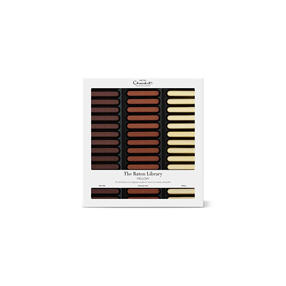 Hotel Chocolat Milk To White Chocolate Baton Library Chocolate Box, 365G