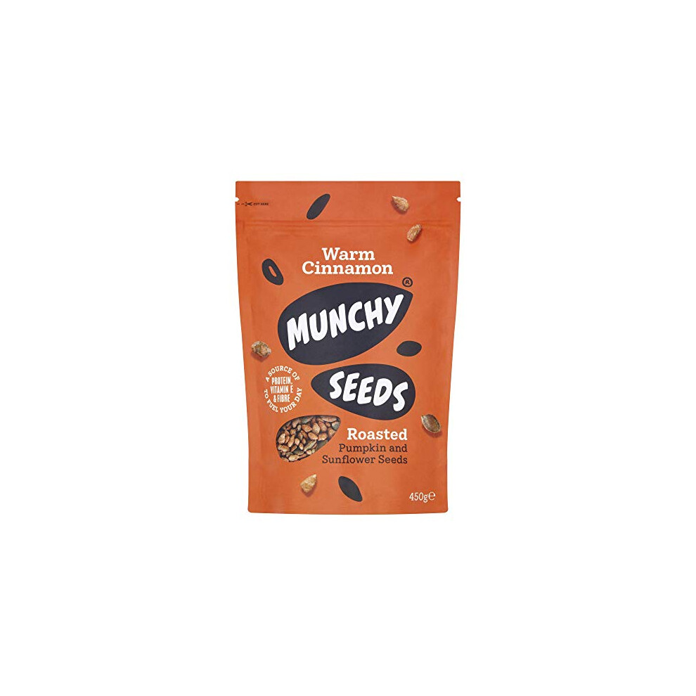 Munchy Seeds Warm Cinnamon, Sunflower, Pumpkin, Protein Snack, Plant-Based Fibre & Vitamin E,Sweet & Delicious To Eat,Vegan Snacks For Kids,Add To