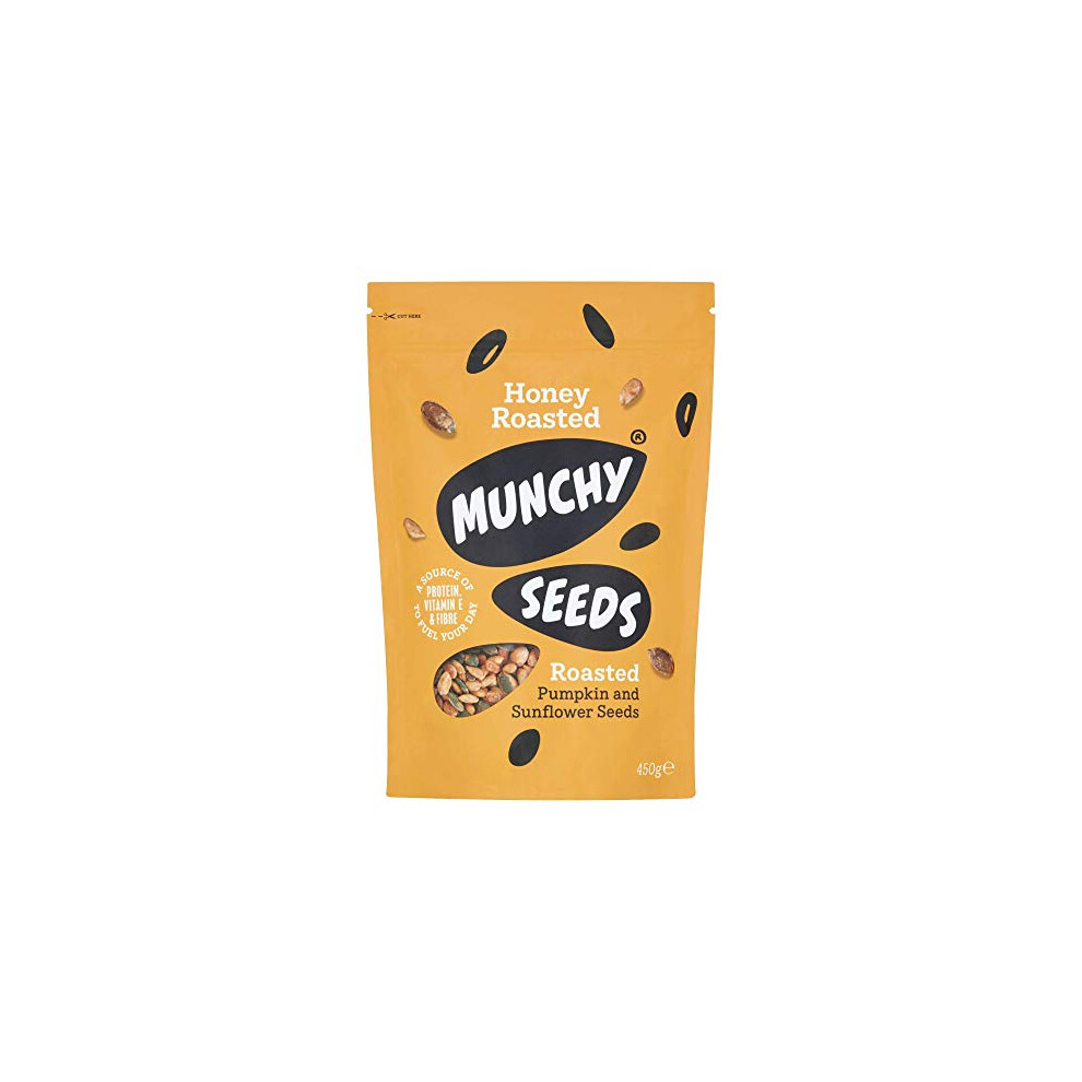 Munchy Seeds - Honey Roasted, Sweet Mix Of Sunflower & Pumpkin Seed, Protein Snack, Source Of Fibre & Vitamin E, Gluten & Wheat-Free, For Kids &