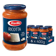 Barilla Creamy Ricotta Pasta Sauce with 100% Italian tomatoes and ricotta Cheese and no added preservatives, Pack of 6 x 400g