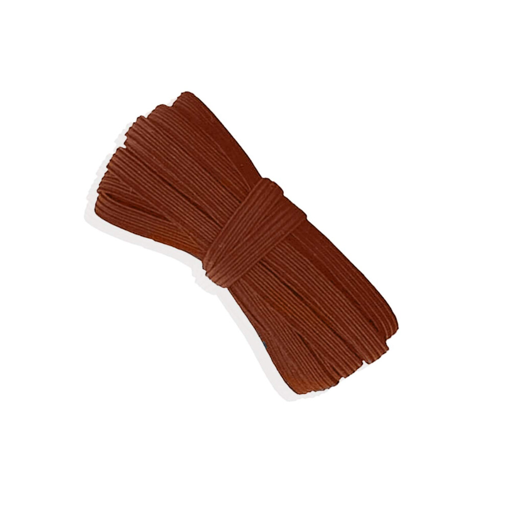 (Brown, 10 metres) Flat Elastic Band, 5mm Wide Stretchable Elastic String Rope Dressmaking Waistband for Sewing, Knitting, Arts and Crafts, Clothing, DIY Projects