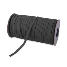 (Dark Grey, 100 metres) Flat Elastic Band, 5mm Wide Stretchable Elastic String Rope Dressmaking Waistband for Sewing, Knitting, Arts and Crafts, Clothing, DIY Projects