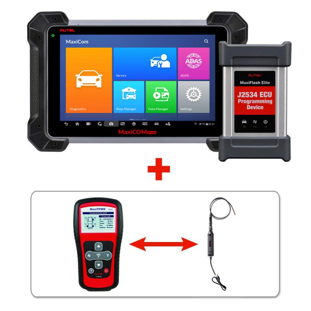 Autel MK908P Car Diagnostic Scanner OBD2 Scan Tool with TPMS Reset Tool TS401 and J2534 MaxiVideo MV105