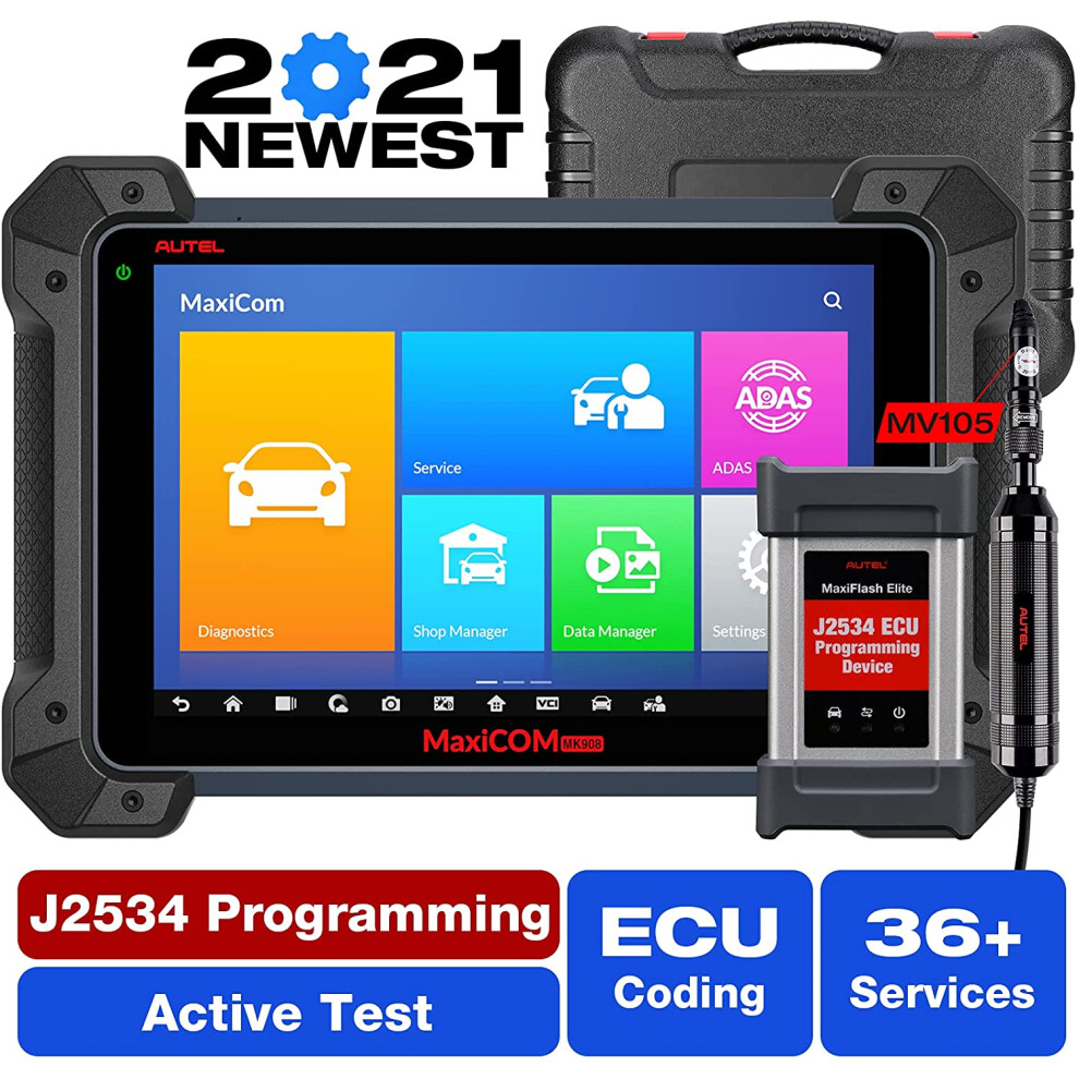 Autel MaxiCOM MK908P(MS908SP) with Maxivideo MV108 Scope Diagnostic Tool Automotive Full System Diagnoses Coding and J2534 ECU Programming