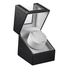 (Black) Automatic Single Watch Winder Quiet Motor Jewelry Storage Winding Box Watch Case For Men Women Wristwatch Bedroom Single Watch