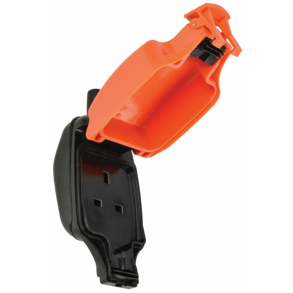 Ip54 Rated Weatherproof 1 Gang Outdoor Socket 13A Rewireable Diy 5015972210482