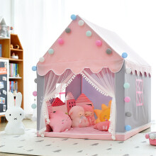 (pink) 1.35M Large Children Toy Tent  Wigwam Folding Kids Tent Tipi Baby Play House