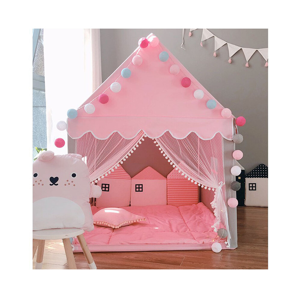 (Pink) Baby Tent Children's Home Girl's Small House Children's Entertainment Game House