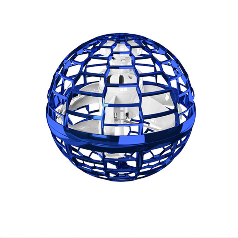 (Blue) 250mah Gyro Style Spinning Ball Flying Orb Toy