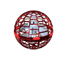 (Red) 250mah Gyro Style Spinning Ball Flying Orb Toy