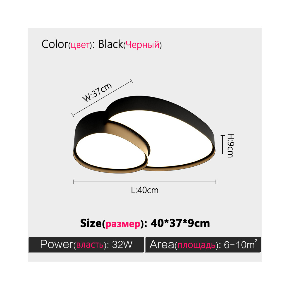 (Black  S, Warm White (3000k)) Living room lamp ceiling lights bedroom dining room lamps-image-OPC-PDVQGH8-NEW