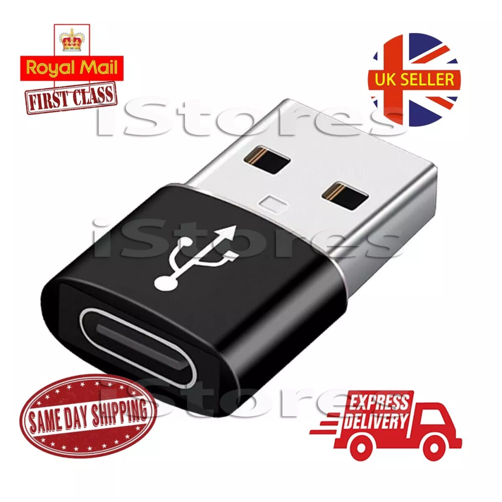 USB 3.1 Type C Female to USB A Male Adapter