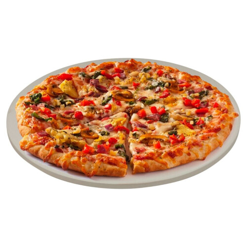 URBN Living 33cm 600° Round Crispy Pizza Baking Stone Ceramic Serving Tray Board 2
