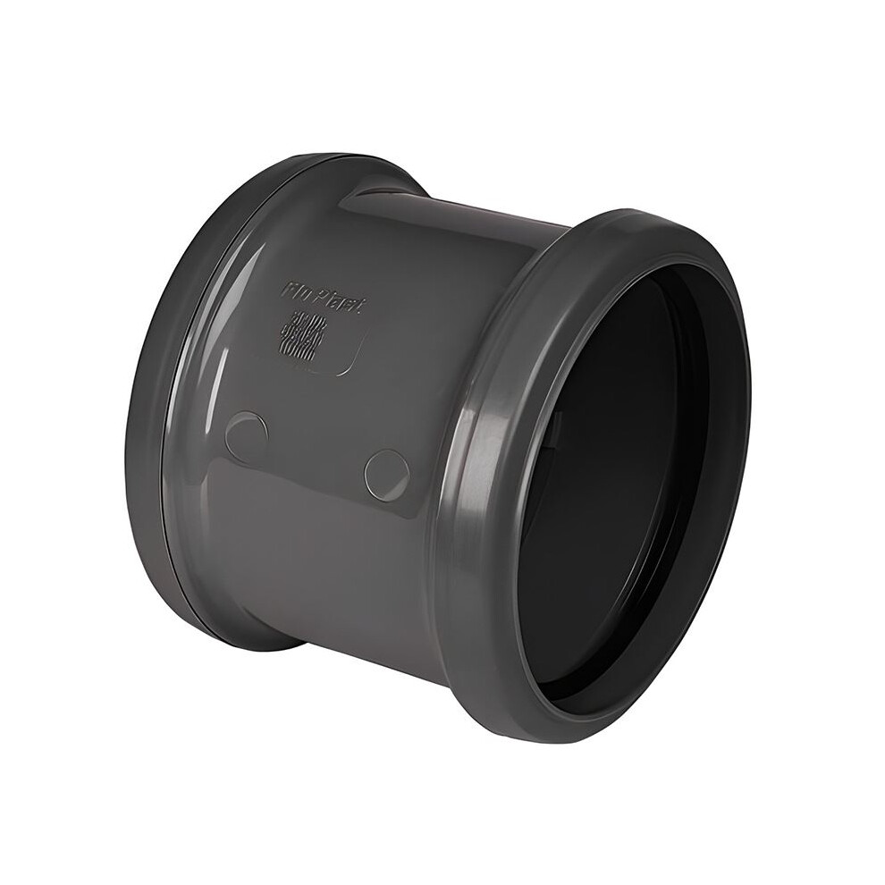 Floplast Blackâ Ring Seal Soil Double Socket - 110Mm 5055149906596