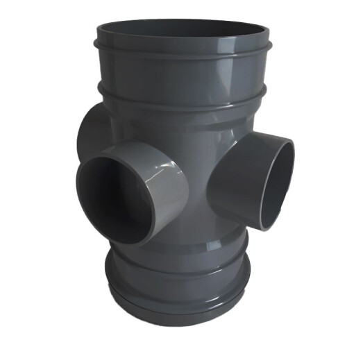 FloPlast Grey Soil Boss Pipe Ring Seal Socket to Solvent - 110mm on OnBuy