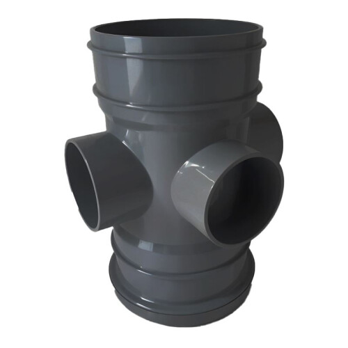 FloPlast Grey Soil Boss Pipe Ring Seal Socket to Solvent - 110mm on OnBuy