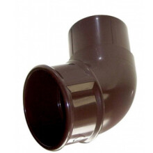 FloPlast Brown Round Gutter Pipe 112 Offset Bend - 68mm