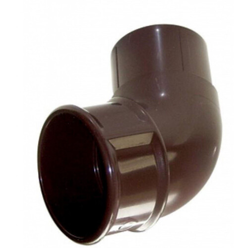 FloPlast Brown Round Gutter Pipe 112 Offset Bend - 68mm