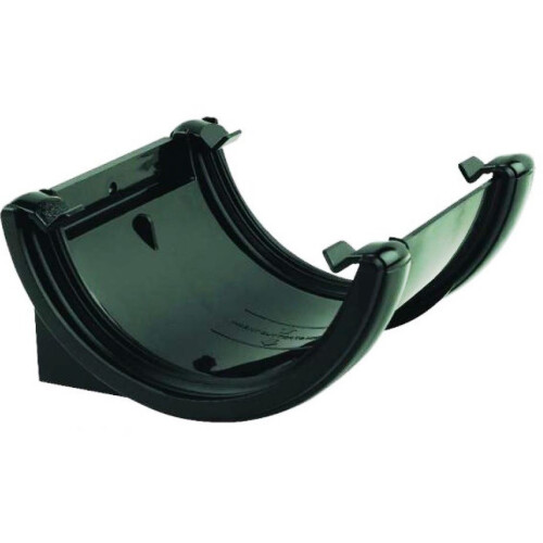 FloPlast Black Half Round Fascia Gutter Union Bracket - 112mm 1