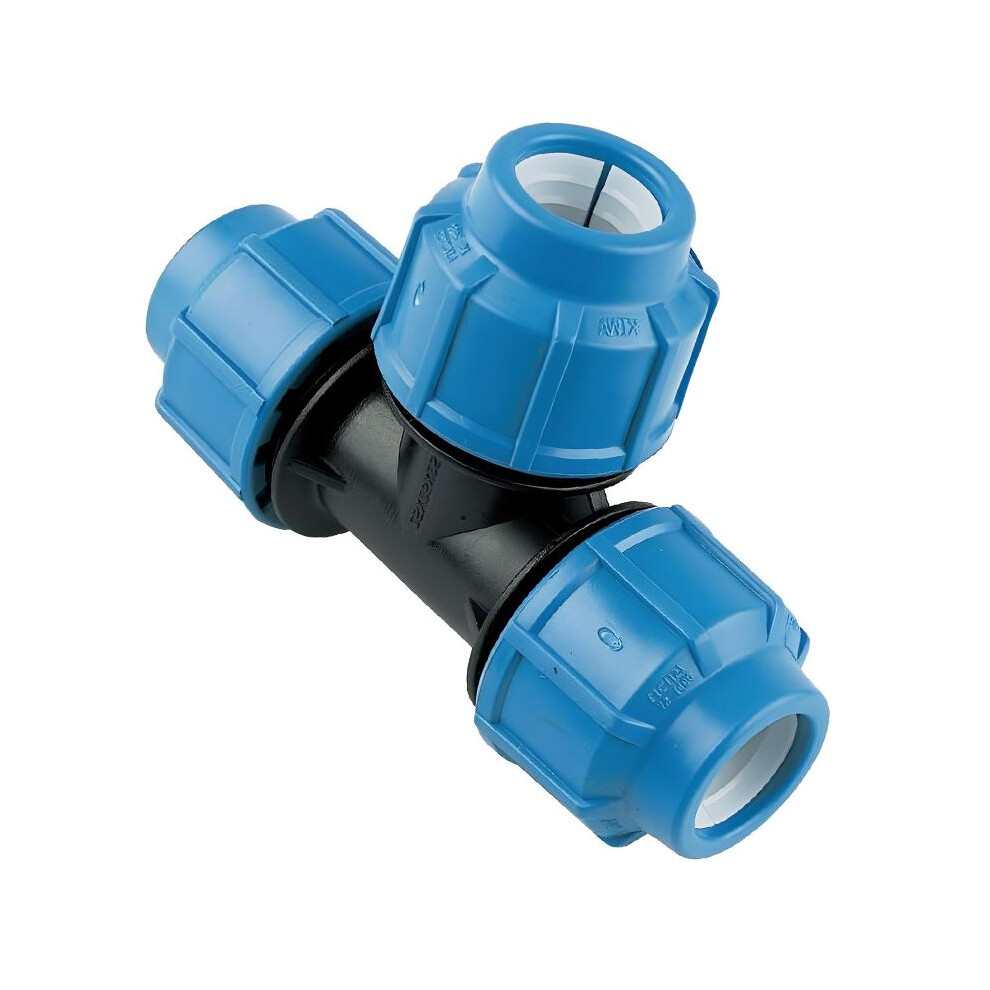 Floplast Compression Mdpe Equal Tee Fitting - 32Mm 5055149912092