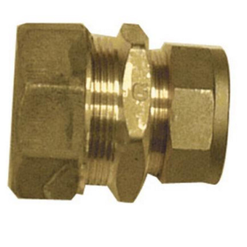 Brass Compression MDPE Reducing Coupling - 32mm x 28mm 1