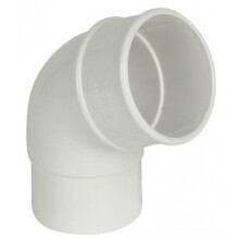 FloPlast White Round Gutter Pipe 112 Offset Bend - 68mm