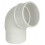 FloPlast White Round Gutter Pipe 112 Offset Bend - 68mm 1