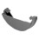FloPlast Grey Half Round Gutter External Stop End - 112mm 3